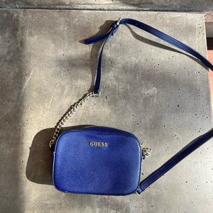 Small blue Guess crossbody